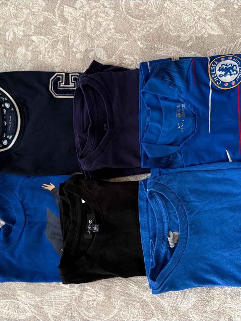 Nike Kids Blue and Black Short-Sleeve Soccer Tee
